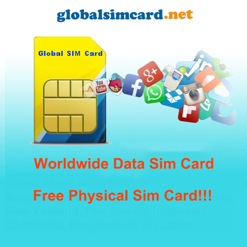 GLC-EMT: Worldwide Travelling Internet LTE Global Sim Card, Free sim card after refill